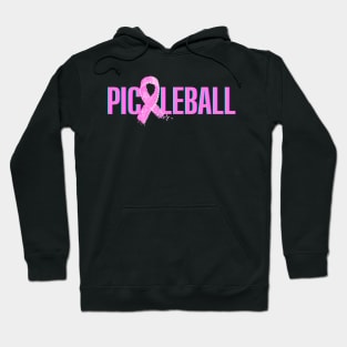 Pink Pickleball Ribbon by Pickleball ARTwear Hoodie